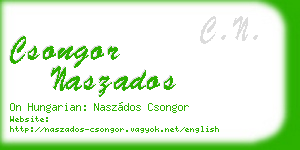 csongor naszados business card